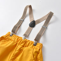 Load image into Gallery viewer, 2 Pieces Set Baby Kid Boys Solid Color Bow Polo Shirts And Striped Rompers Wholesale 211109123
