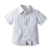 Load image into Gallery viewer, 2 Pieces Set Baby Kid Boys Birthday Party Bow Shirts And Solid Color Rompers Wholesale 211109124
