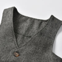 Load image into Gallery viewer, 3 Pieces Set Baby Kid Boys Birthday Party Striped Bow Shirts Solid Color Vests Waistcoats And Rompers Wholesale 211109128
