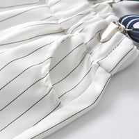 Load image into Gallery viewer, 2 Pieces Set Baby Kid Boys Dressy Solid Color Bow Shirts And Striped Rompers Wholesale 211109130
