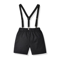 Load image into Gallery viewer, 2 Pieces Set Baby Kid Boys Dressy Striped Bow Polo Shirts And Solid Color Rompers Wholesale 211109140
