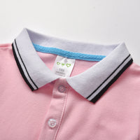 Load image into Gallery viewer, 2 Pieces Set Baby Kid Boys Dressy Striped Bow Polo Shirts And Solid Color Rompers Wholesale 211109140
