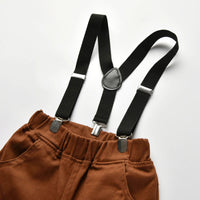 Load image into Gallery viewer, 2 Pieces Set Baby Kid Boys Checked Shirts Solid Color And Bow Jumpsuits Others accessories Wholesale 211109145
