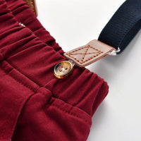 Load image into Gallery viewer, 3 Pieces Set Baby Boys Birthday Party Bow Rompers Striped Vests Waistcoats And Solid Color Jumpsuits Wholesale 211109156
