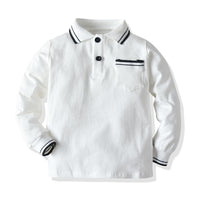 Load image into Gallery viewer, 3 Pieces Set Baby Kid Boys Birthday Party Striped Bow Polo Shirts Solid Color Vests Waistcoats And Pants Wholesale 211109169
