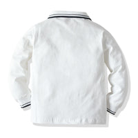 Load image into Gallery viewer, 3 Pieces Set Baby Kid Boys Birthday Party Striped Bow Polo Shirts Solid Color Vests Waistcoats And Pants Wholesale 211109169
