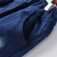 Load image into Gallery viewer, 3 Pieces Set Baby Kid Boys Birthday Party Striped Bow Polo Shirts Solid Color Vests Waistcoats And Pants Wholesale 211109169
