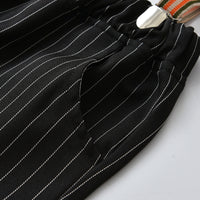 Load image into Gallery viewer, 3 Pieces Set Baby Kid Boys Birthday Party Solid Color Bow Shirts Striped Vests Waistcoats And Jumpsuits Wholesale 211109171
