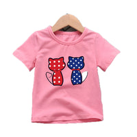 Load image into Gallery viewer, Baby Kid Girls Letters Fruit Polka dots Cartoon Print T-Shirts Wholesale 211109177
