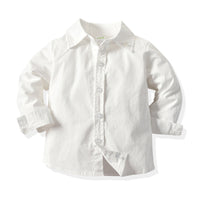 Load image into Gallery viewer, 2 Pieces Set Baby Kid Boys Birthday Party Bow Shirts And Solid Color Jumpsuits Wholesale 211109184
