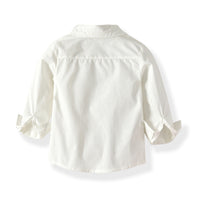 Load image into Gallery viewer, 2 Pieces Set Baby Kid Boys Birthday Party Bow Shirts And Solid Color Jumpsuits Wholesale 211109184
