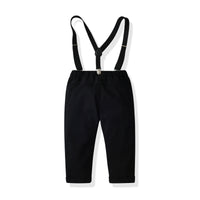 Load image into Gallery viewer, 2 Pieces Set Baby Kid Boys Birthday Party Bow Shirts And Solid Color Jumpsuits Wholesale 211109184
