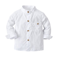 Load image into Gallery viewer, 2 Pieces Set Baby Kid Boys Birthday Party Solid Color Bow Shirts And Striped Pants Wholesale 211109190
