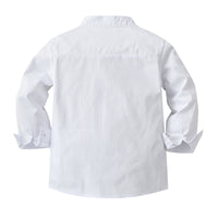 Load image into Gallery viewer, 2 Pieces Set Baby Kid Boys Birthday Party Solid Color Bow Shirts And Striped Pants Wholesale 211109190
