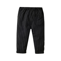 Load image into Gallery viewer, 2 Pieces Set Baby Kid Boys Birthday Party Solid Color Bow Shirts And Striped Pants Wholesale 211109190
