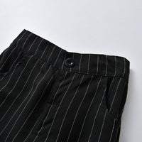 Load image into Gallery viewer, 2 Pieces Set Baby Kid Boys Birthday Party Solid Color Bow Shirts And Striped Pants Wholesale 211109190
