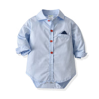 Load image into Gallery viewer, 2 Pieces Set Baby Boys Birthday Party Bow Rompers And Solid Color Jumpsuits Wholesale 211109193
