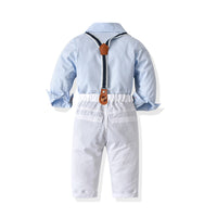 Load image into Gallery viewer, 2 Pieces Set Baby Boys Birthday Party Bow Rompers And Solid Color Jumpsuits Wholesale 211109193
