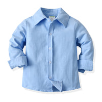 Load image into Gallery viewer, 2 Pieces Set Baby Kid Boys Birthday Party Bow Shirts And Solid Color Jumpsuits Wholesale 211109208
