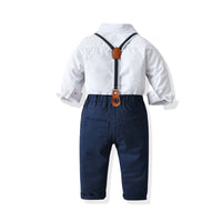 Load image into Gallery viewer, 2 Pieces Set Baby Boys Birthday Party Bow Rompers And Solid Color Jumpsuits Wholesale 21110921

