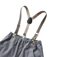 Load image into Gallery viewer, 2 Pieces Set Baby Kid Boys Birthday Party Solid Color Bow Shirts And Jumpsuits Wholesale 211109212
