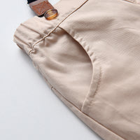 Load image into Gallery viewer, 2 Pieces Set Baby Kid Boys Birthday Party Checked Bow Shirts And Solid Color Jumpsuits Wholesale 211109213
