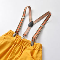 Load image into Gallery viewer, 2 Pieces Set Baby Kid Boys Birthday Party Solid Color Bow Shirts And Rompers Wholesale 211109214
