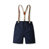 Load image into Gallery viewer, 2 Pieces Set Baby Kid Boys Birthday Party Bow Shirts And Solid Color Rompers Wholesale 211109221
