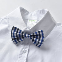 Load image into Gallery viewer, 2 Pieces Set Baby Kid Boys Birthday Party Bow Shirts And Solid Color Rompers Wholesale 211109225
