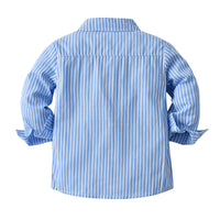 Load image into Gallery viewer, 3 Pieces Set Baby Kid Boys Dressy Birthday Party Striped Bow Shirts Solid Color Vests Waistcoats And Pants Wholesale 211109240
