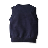 Load image into Gallery viewer, 3 Pieces Set Baby Kid Boys Birthday Party Expression Vests Waistcoats Solid Color Shirts And Pants Wholesale 211109241
