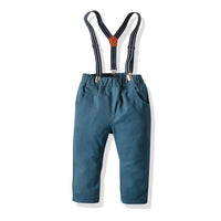 Load image into Gallery viewer, 2 Pieces Set Baby Kid Boys Birthday Party Solid Color Shirts Striped And Bow Suits Jumpsuits Others accessories Wholesale 211109248
