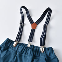 Load image into Gallery viewer, 2 Pieces Set Baby Kid Boys Birthday Party Solid Color Shirts Striped And Bow Suits Jumpsuits Others accessories Wholesale 211109248
