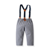 Load image into Gallery viewer, 2 Pieces Set Baby Boys Birthday Party Star Bow Print Shirts And Solid Color Jumpsuits Wholesale 21110925
