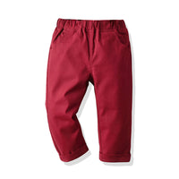 Load image into Gallery viewer, 2 Pieces Set Baby Kid Boys Birthday Party Solid Color Bow Shirts And Jumpsuits Wholesale 21110926
