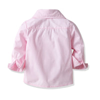 Load image into Gallery viewer, 2 Pieces Set Baby Kid Boys Birthday Party Solid Color Bow Shirts And Jumpsuits Wholesale 21110926
