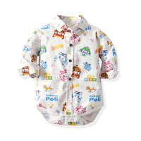 Load image into Gallery viewer, 2 Pieces Set Baby Boys Birthday Party Letters Car Cartoon Cloud Print Rompers And Solid Color Jumpsuits Others accessories Wholesale 211109264
