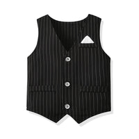Load image into Gallery viewer, 3 Pieces Set Baby Kid Boys Birthday Party Striped Shirts Solid Color Pants And Vests Waistcoats Others accessories Wholesale 211109266
