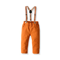 Load image into Gallery viewer, 2 Pieces Set Baby Kid Boys Birthday Party Solid Color Bow Shirts And Jumpsuits Wholesale 21110927
