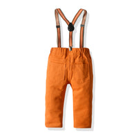 Load image into Gallery viewer, 2 Pieces Set Baby Kid Boys Birthday Party Solid Color Bow Shirts And Jumpsuits Wholesale 21110927
