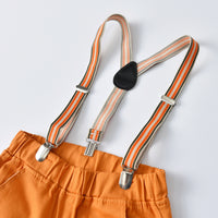 Load image into Gallery viewer, 2 Pieces Set Baby Kid Boys Birthday Party Solid Color Bow Shirts And Jumpsuits Wholesale 21110927
