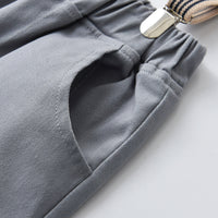 Load image into Gallery viewer, 2 Pieces Set Baby Kid Boys Dressy Birthday Party Checked Bow Shirts And Solid Color Pants Wholesale 211109274
