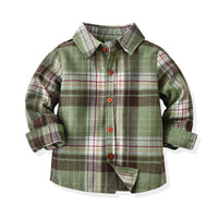 Load image into Gallery viewer, 2 Pieces Set Baby Kid Boys Striped Checked Bow Shirts And Solid Color Jumpsuits Wholesale 211109282
