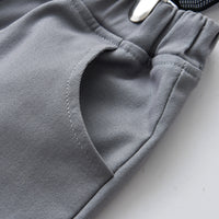 Load image into Gallery viewer, 2 Pieces Set Baby Kid Boys Birthday Party Bow Embroidered Shirts And Solid Color Jumpsuits Wholesale 21110929
