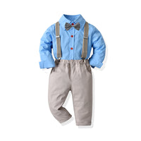 Load image into Gallery viewer, 2 Pieces Set Baby Kid Boys Solid Color Shirts And Jumpsuits Wholesale 211109296
