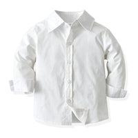 Load image into Gallery viewer, 2 Pieces Set Baby Kid Boys Solid Color Shirts And Jumpsuits Wholesale 211109296
