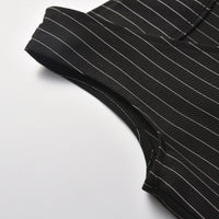 Load image into Gallery viewer, 3 Pieces Set Baby Kid Boys Dressy Birthday Party Solid Color Bow Shirts And Striped Vests Waistcoats And Pants Suits Wholesale 211109299
