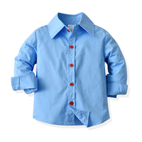 Load image into Gallery viewer, 2 Pieces Set Baby Kid Boys Birthday Party Solid Color Bow Shirts And Jumpsuits Wholesale 21110930
