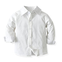 Load image into Gallery viewer, 2 Pieces Set Baby Kid Boys Birthday Party Solid Color Bow Shirts And Jumpsuits Wholesale 21110930
