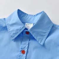 Load image into Gallery viewer, 2 Pieces Set Baby Kid Boys Birthday Party Solid Color Bow Shirts And Jumpsuits Wholesale 21110930
